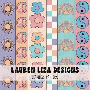 Fichier sans couture à rayures rétro pour sublimation de tissu, motif répété, papier de scrapbooking numérique/motif de surface