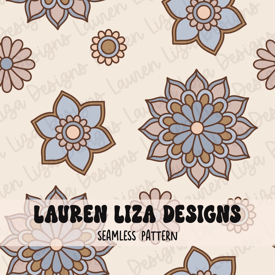 Mandala Flowers Seamless File for Fabric Sublimation, Repeating Pattern ...