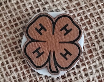 4H Heat Transfer Leather Patch