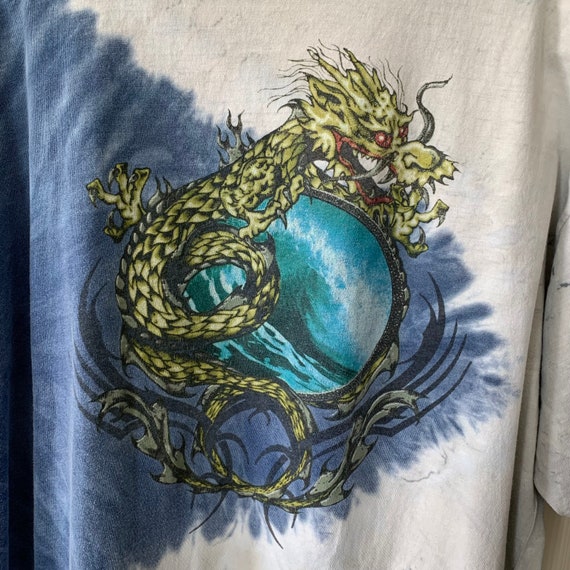 Y2K Tie Dye Dragon T-Shirt - image 2