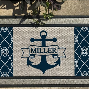 Welcome Mat Anchor Rubber Backed