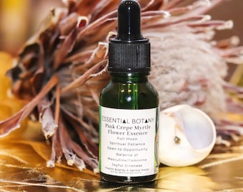 PINK CREPE MYRTLE Flower Essence | Full Moon, Patience, Opportunity, Masculine/Feminine Balance, Joy