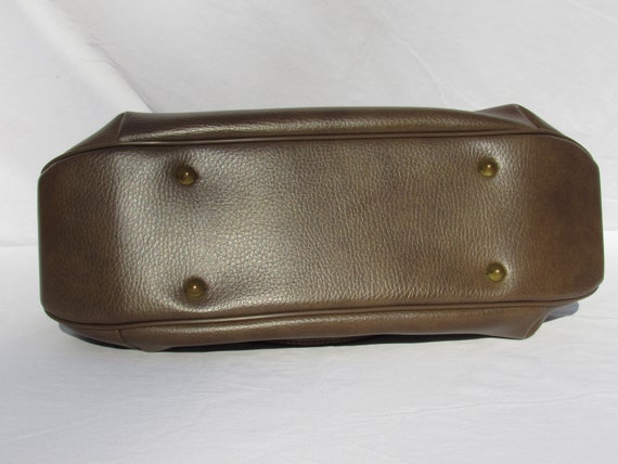 Vintage 60's Garay Faux Leather Brown Handbag / 1… - image 7