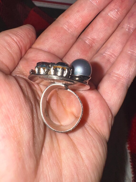 Philippe Ferrandis Paris Crystal Cocktail Ring: F… - image 9