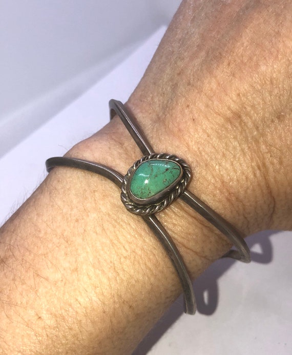 Vintage Native American turquoise sterling silver… - image 1