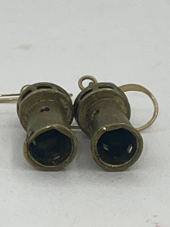 Vintage Solid Brass Lighthouse Earrings Very Cool… - image 4