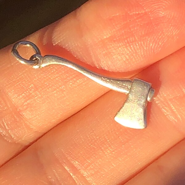 Vintage axe or tomahawk Sterling silver charm/pendant 4 Necklace or bracelet Uncas 925