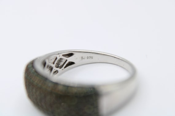 Stunning SJ Green Diamond Pave Setting Ring - By … - image 8