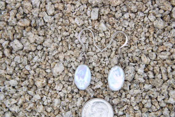 Gorgeous White Baroque Pearl Earrings - Genuine P… - image 10