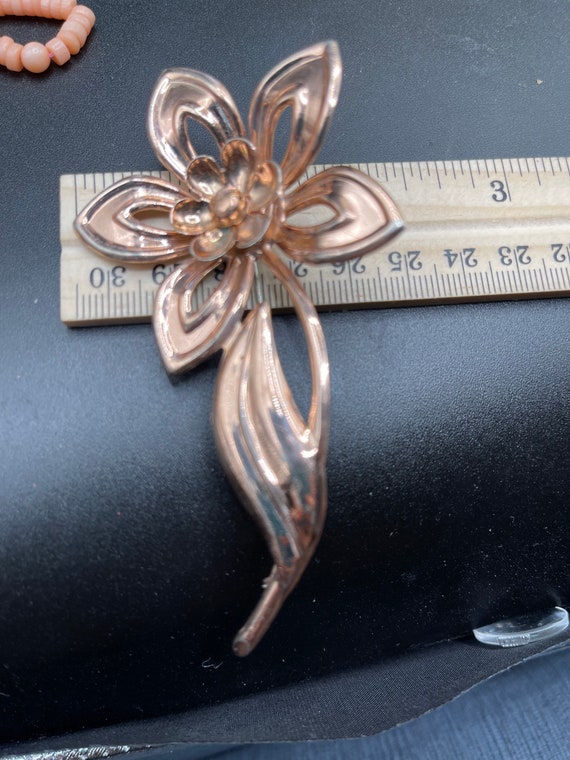 Antique vintage rose gold over sterling silver la… - image 4