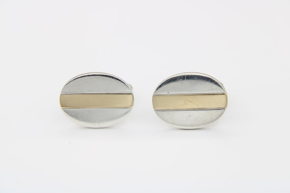 Tiffany & Co. カフリンクス 925シルバー 750ゴールド Vintage Tiffany & Co. Cufflinks Sterling Silver and 18kt Yellow