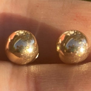 14 kt Yellow Gold Ball Bead Stud Earrings Designer MA -Michael Anthony  6 or 7 mm 14k karat