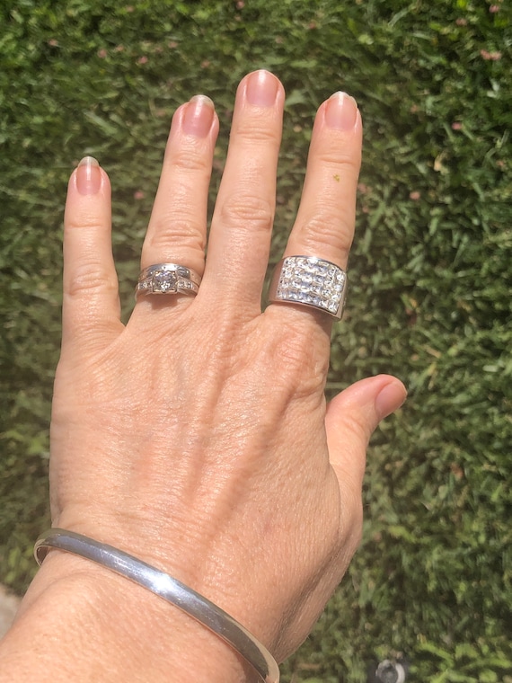 Stunning multi CZ statement ring made your bling … - image 8