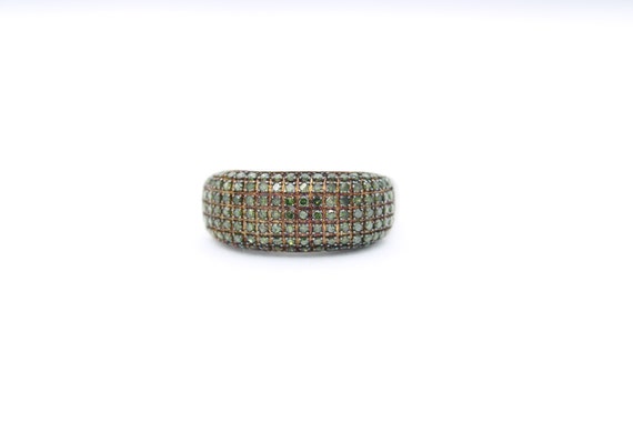 Stunning SJ Green Diamond Pave Setting Ring - By … - image 5