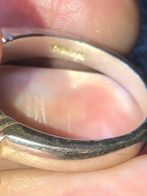 Amethyst sterling silver stackable ring 925 size … - image 3