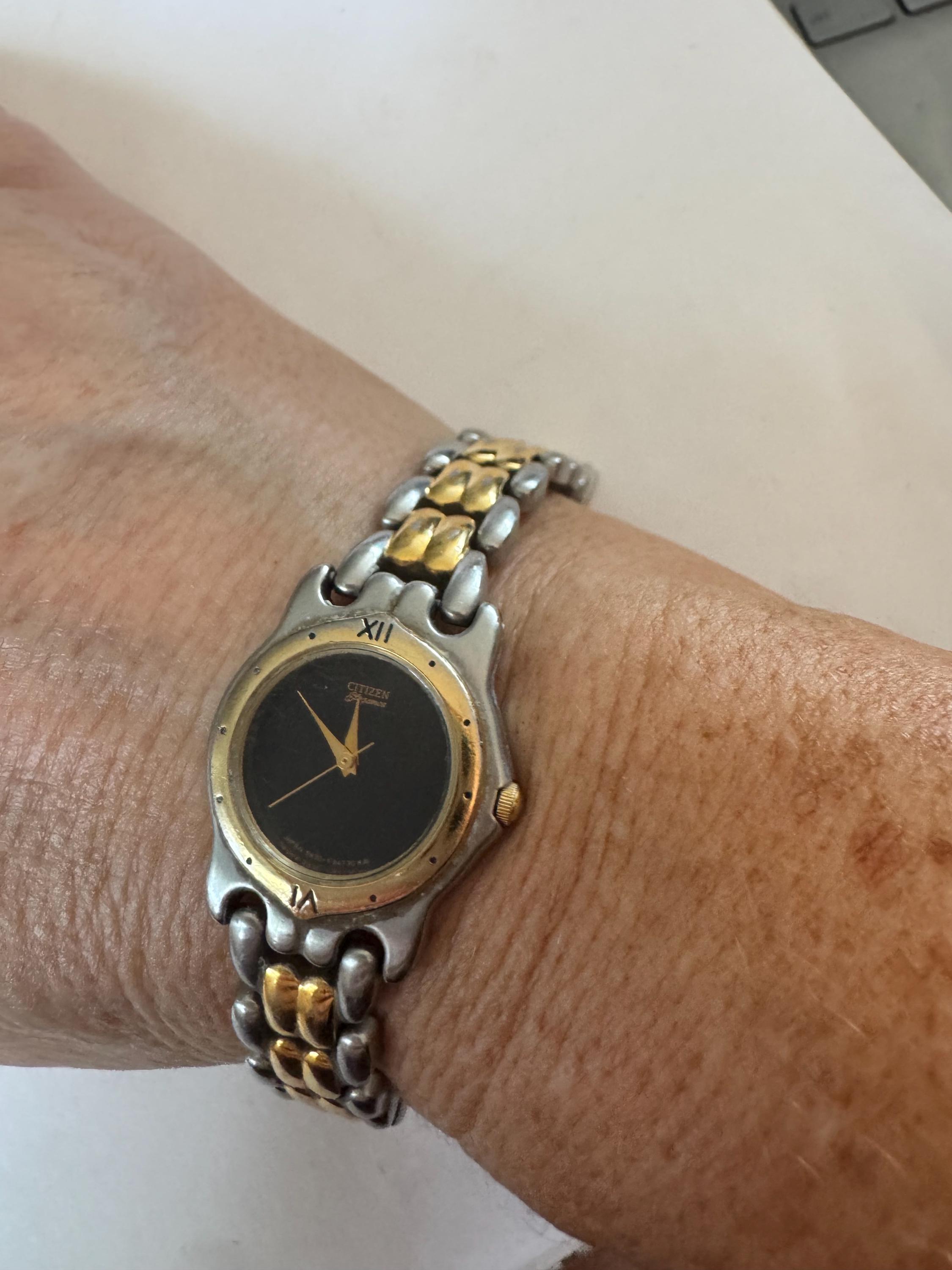 Citizen Elegance WR100 Vintage Watch Black Dial, Stainless Weight Bracelet Citizen Wr100 - Etsy main image 4
