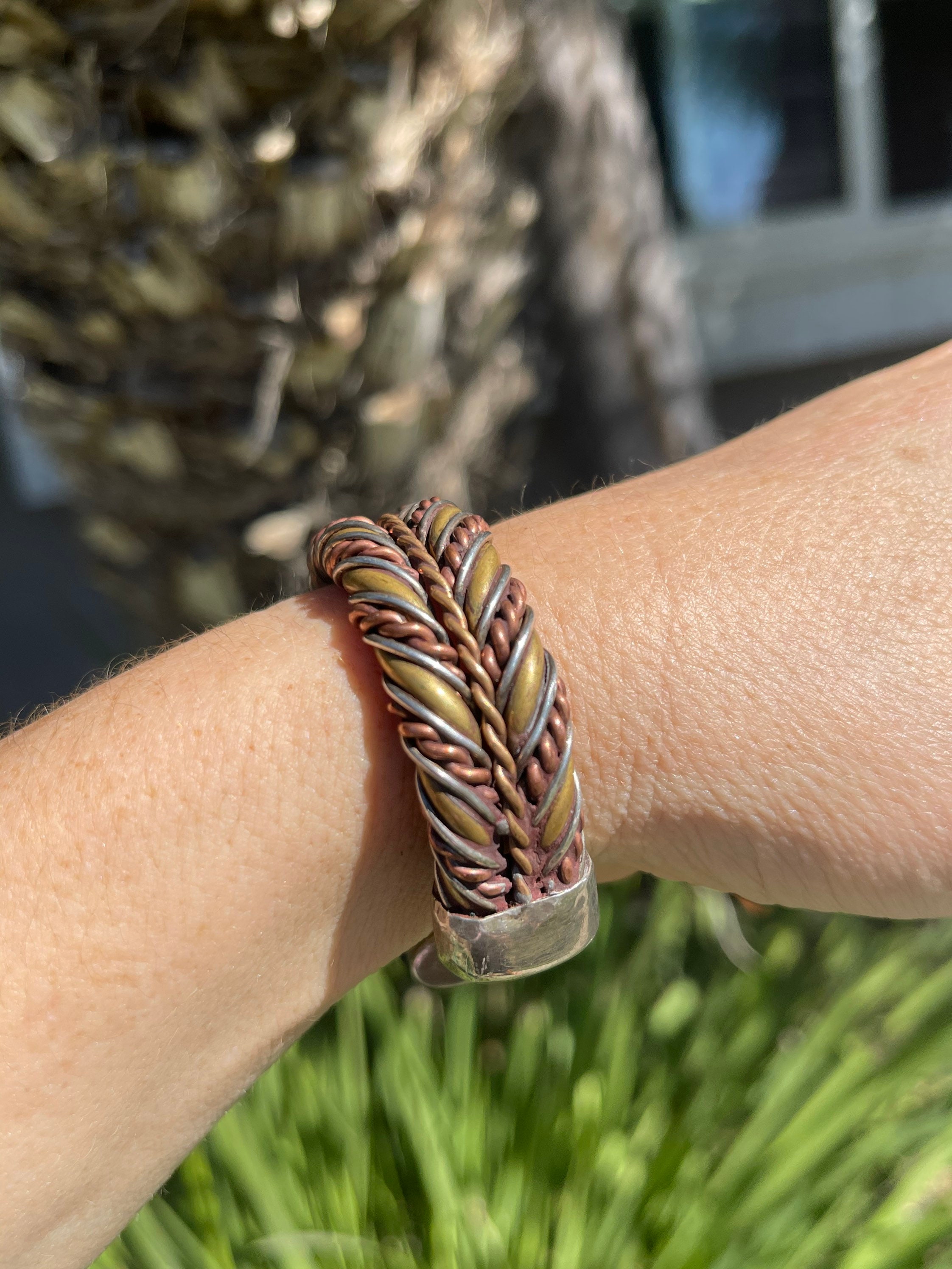 ヴィンテージ！Silver Rope Wavy Cuff ブレスレット ヴィンテージ！Silver Rope Wavy Cuff ブレスレット