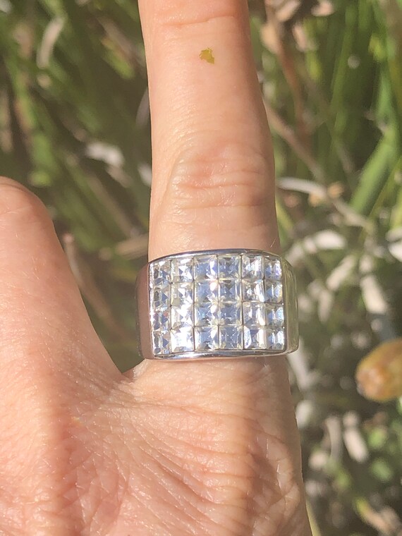 Stunning multi CZ statement ring made your bling … - image 3