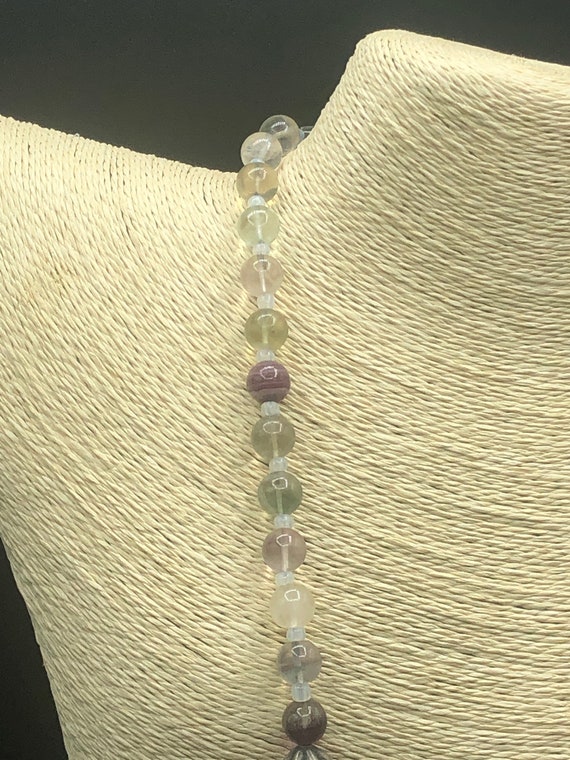 Stunning vintage antique Multicolor amethyst bead… - image 10