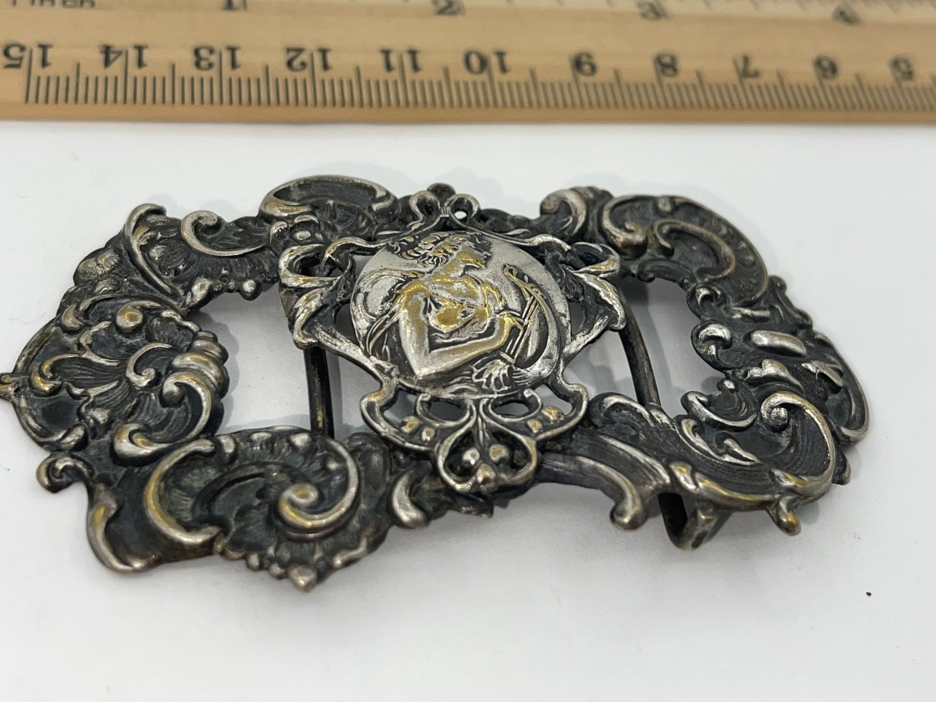 Gorgeous Art Nouveau Antique Ornate Sash? Belt Buckle 