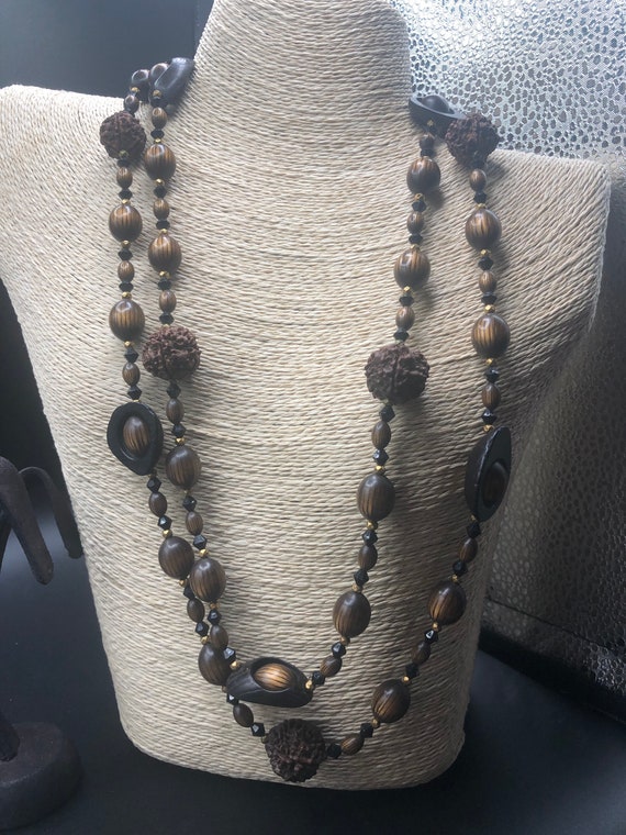 Antique Vintage multi strand custom necklace made… - image 6