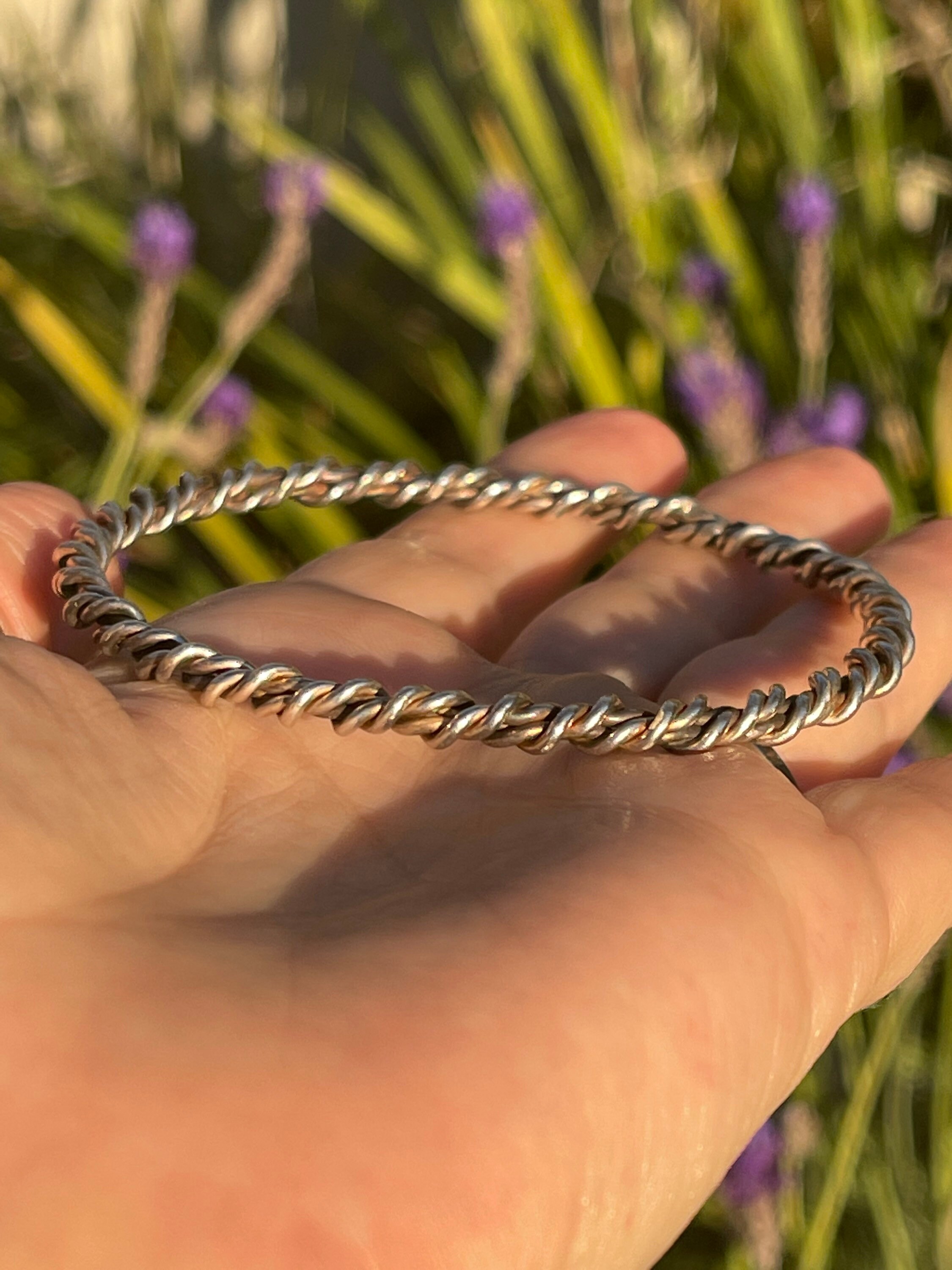 ヴィンテージ！ Sterling Silver Twisted バングル Amazon | ヴィンテージカフハンドメイドオープンバングル925