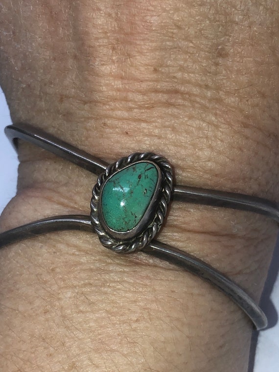 Vintage Native American turquoise sterling silver… - image 5