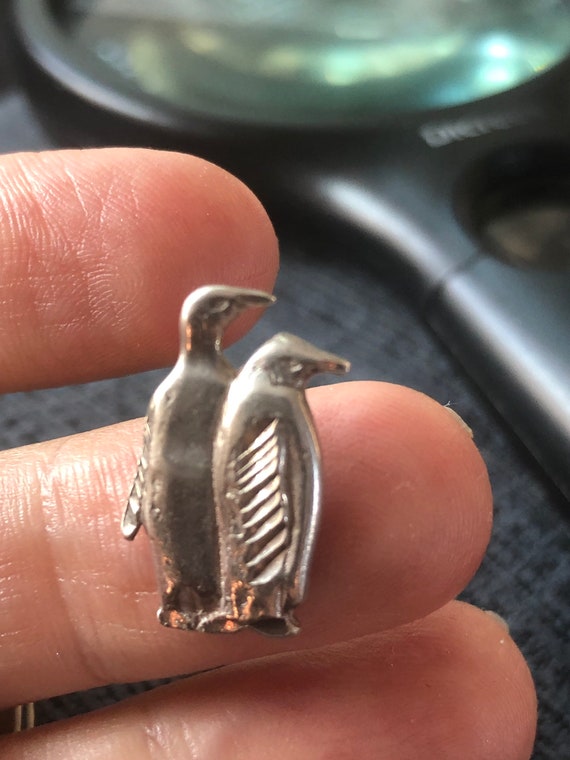 Adorable vintage penguins sterling silver charm/p… - image 4