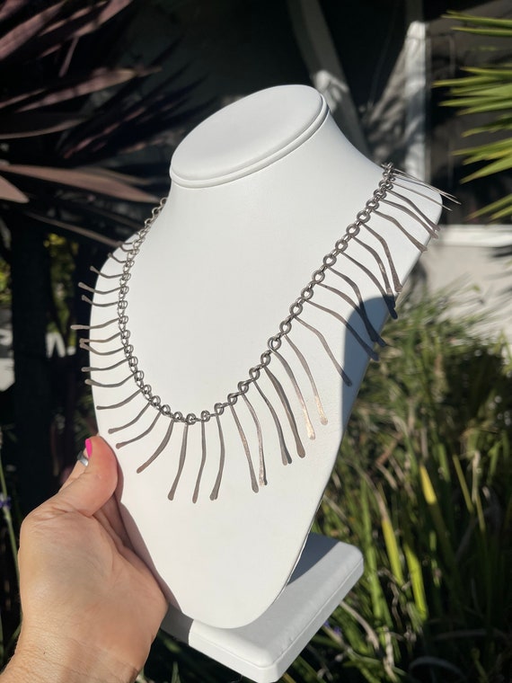 Antique/ Vintage Solid Sterling Silver Brutalist … - image 2