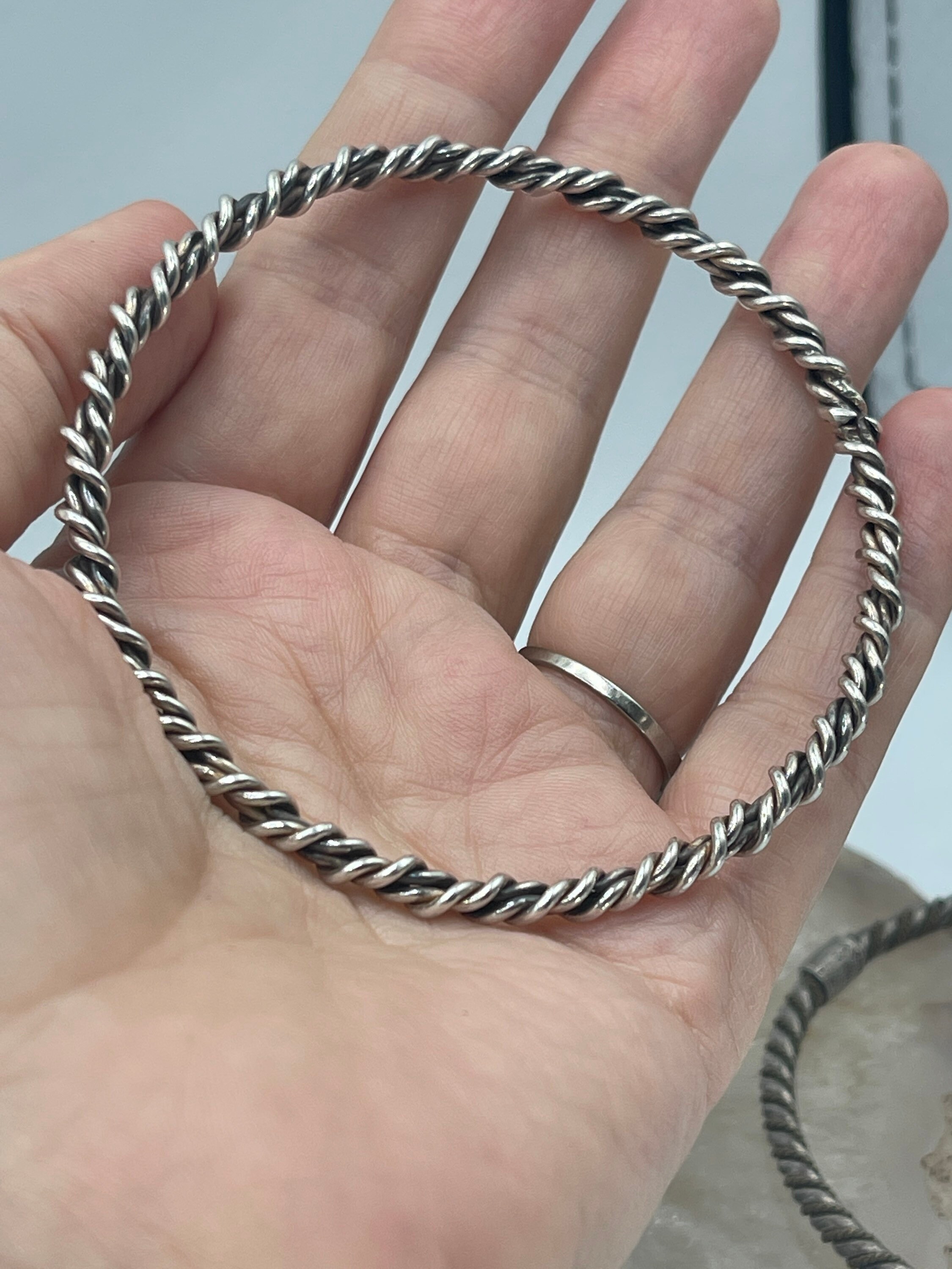 アメリカンジュエリー ヴィンテージシルバー925 スターズバングル ブレスレット バングル ブレスレット メキシカン ジュエリー ヴィンテージ