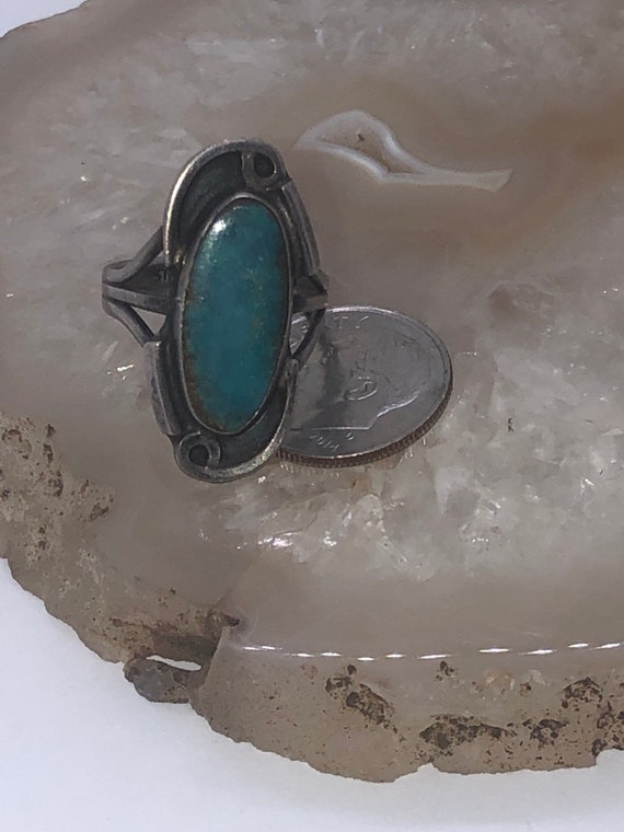 Vintage Native American Indian turquoise sterling… - image 5