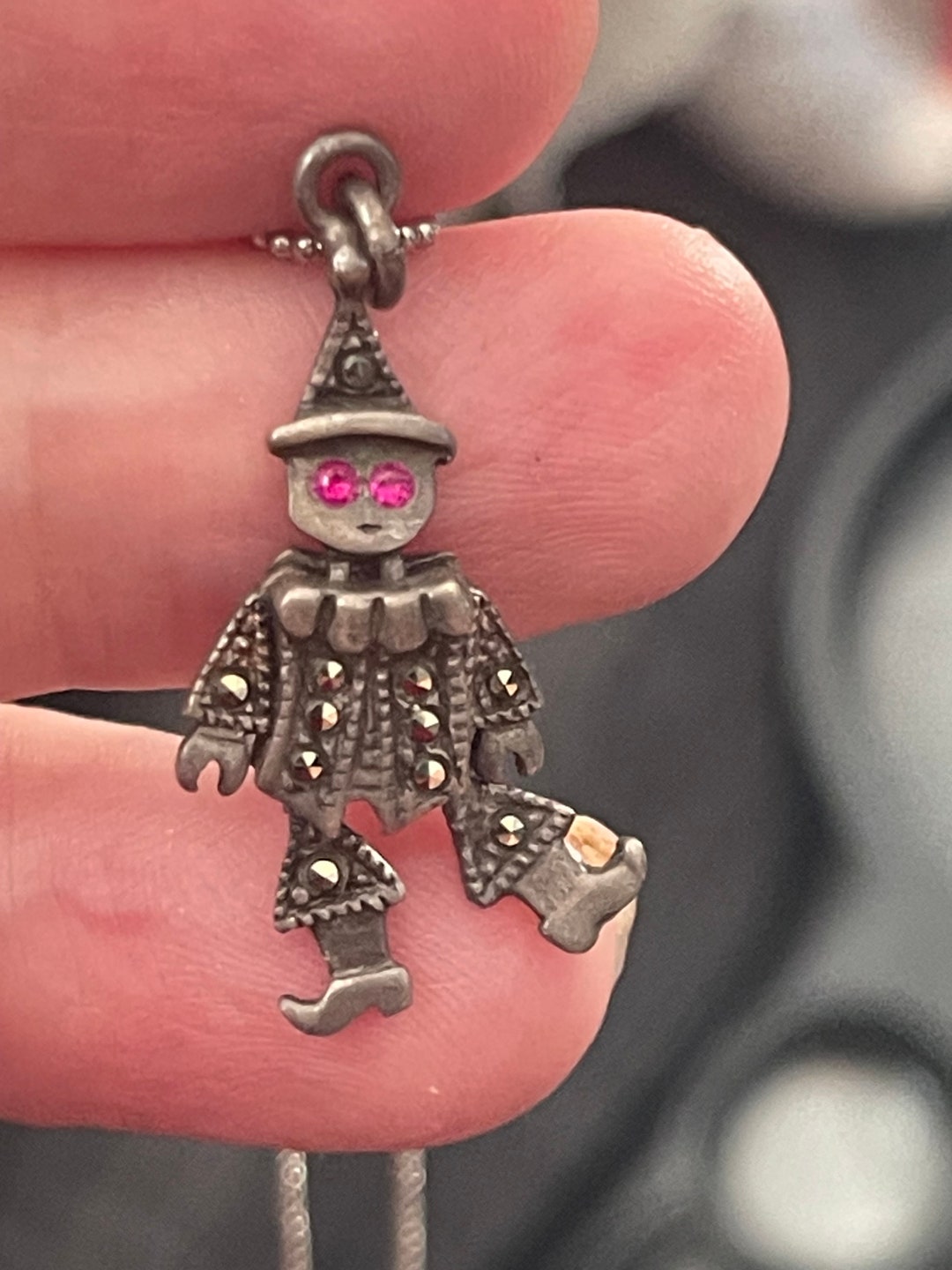 Antique Vintage Clown - Articulated Moving Limbs Sterling Silver