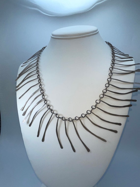 Antique/ Vintage Solid Sterling Silver Brutalist … - image 6