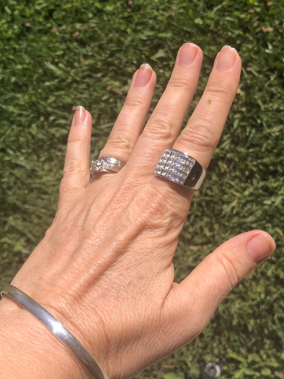 Stunning multi CZ statement ring made your bling … - image 6