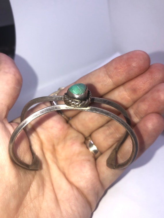 Vintage Native American turquoise sterling silver… - image 10