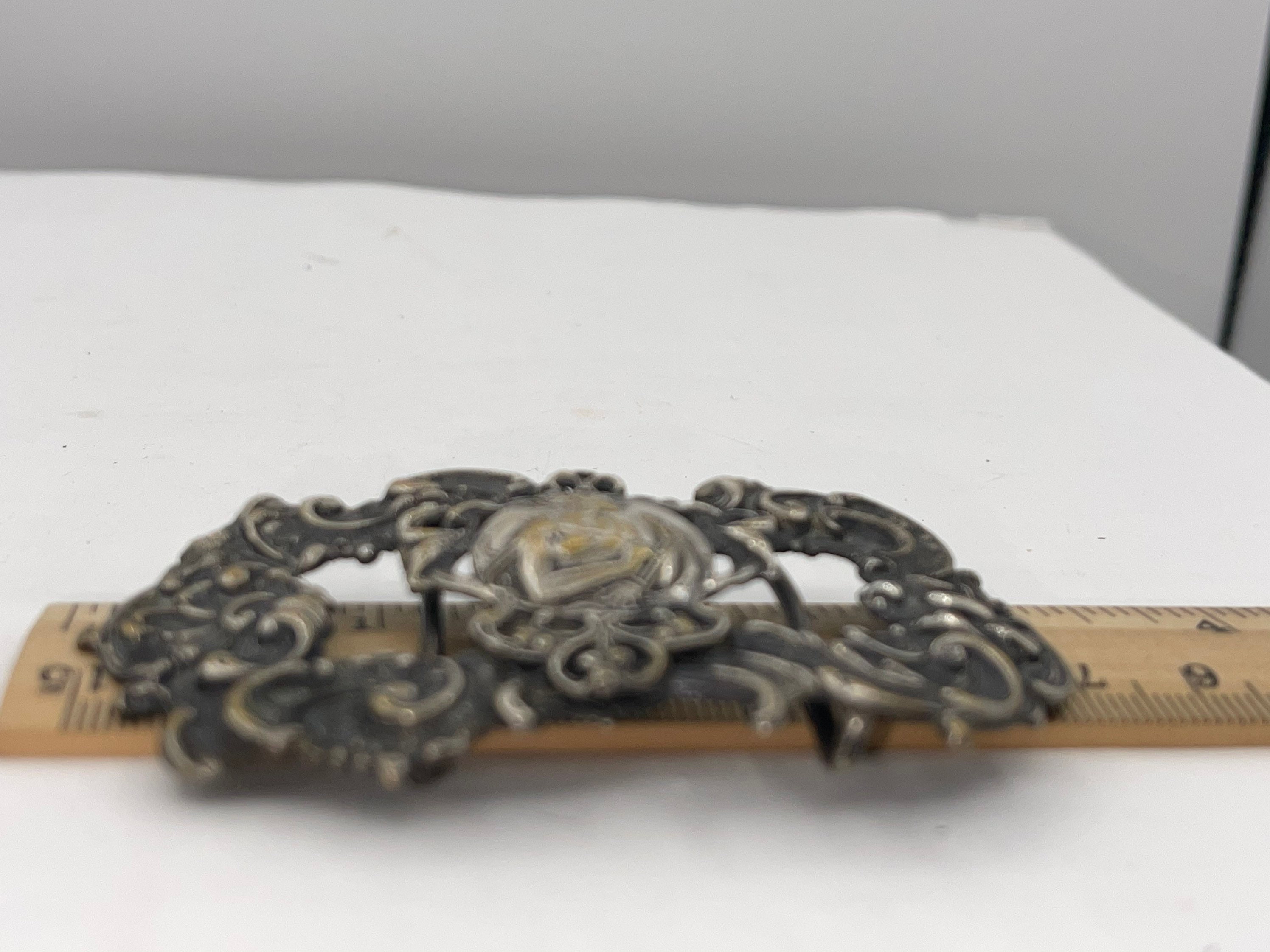 Gorgeous Art Nouveau Antique Ornate Sash? Belt Buckle  display picture 1