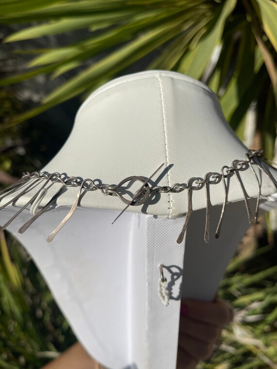 Antique/ Vintage Solid Sterling Silver Brutalist … - image 3