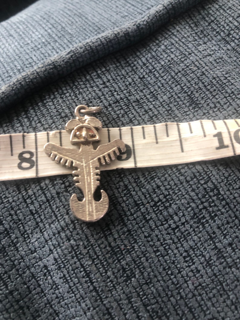 Vintage Native American Indian southwestern Kachina pendantcharm for necklace or bracelet sterling silver 925