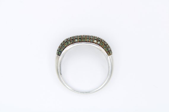 Stunning SJ Green Diamond Pave Setting Ring - By … - image 6