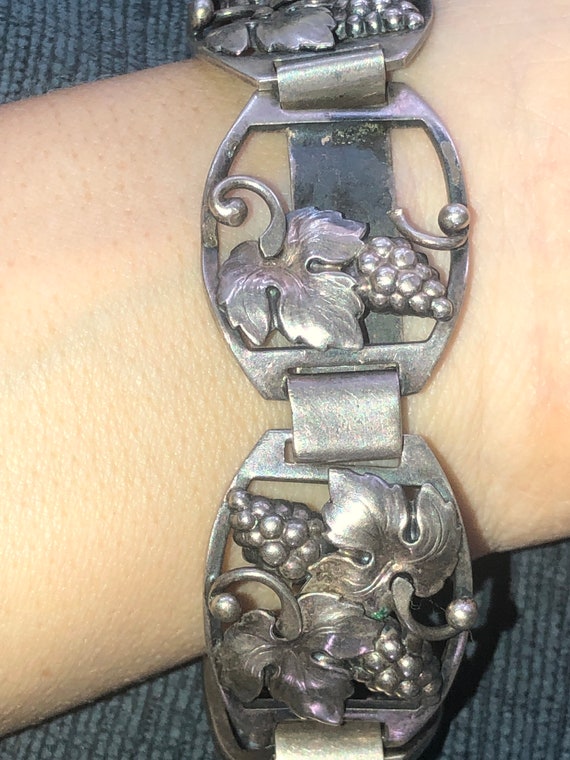 Antique Art Nouveau Denmark Sterling Silver Link Bracelet A Prip