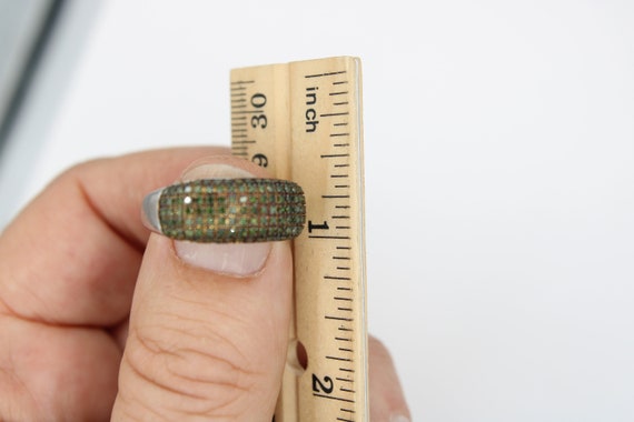 Stunning SJ Green Diamond Pave Setting Ring - By … - image 10