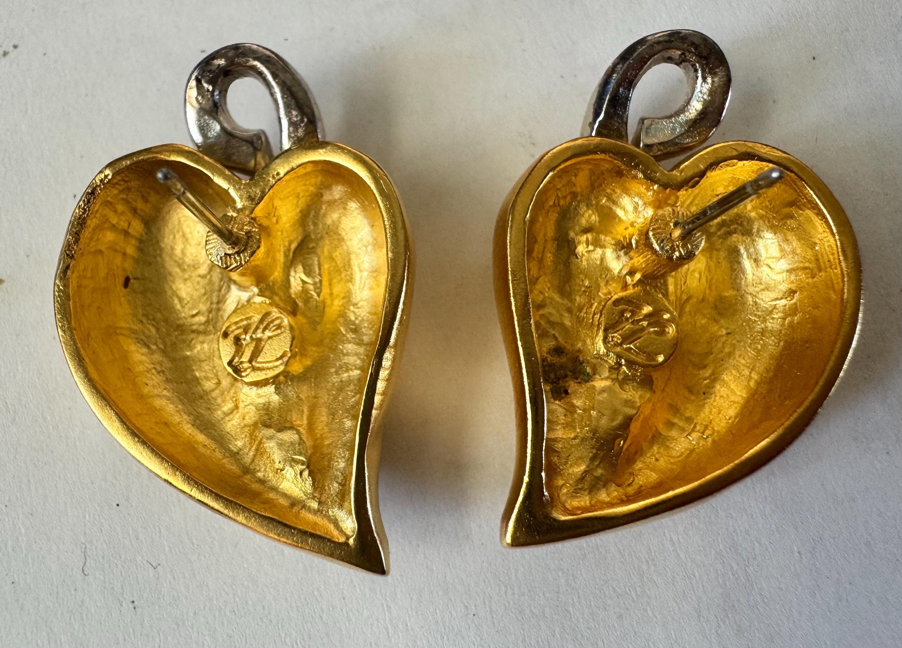 Collier Et Boucles D'oreilles Vintage Signés Karl Lagerfeld - Ensemble Doré, Occasion Très Chic