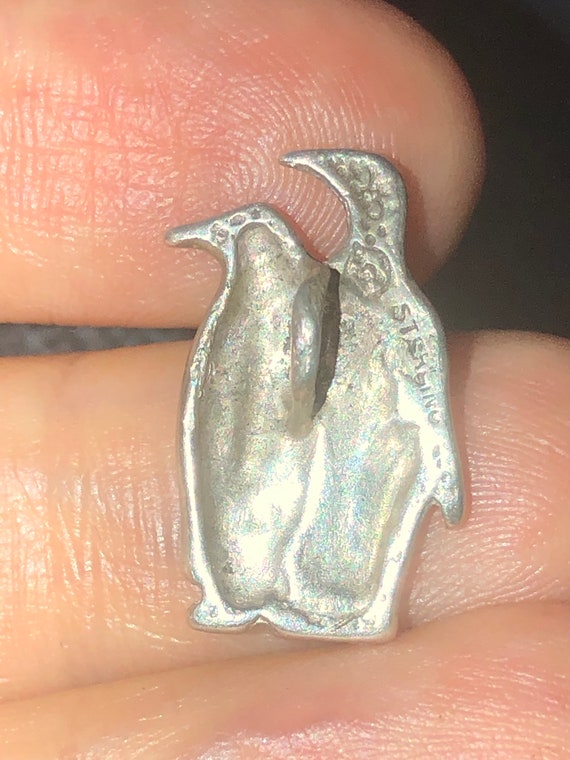 Adorable vintage penguins sterling silver charm/p… - image 5