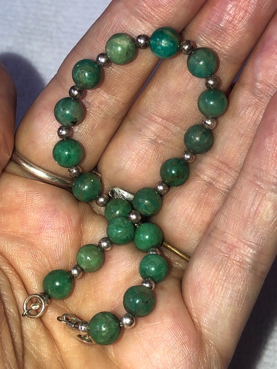 Beautiful Amazonite Gemstone beaded bracelet ster… - image 10