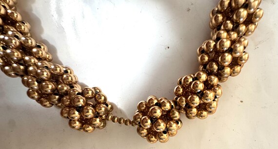 Solid Sterling Silver Vermeil Cluster Bead Neckla… - image 8