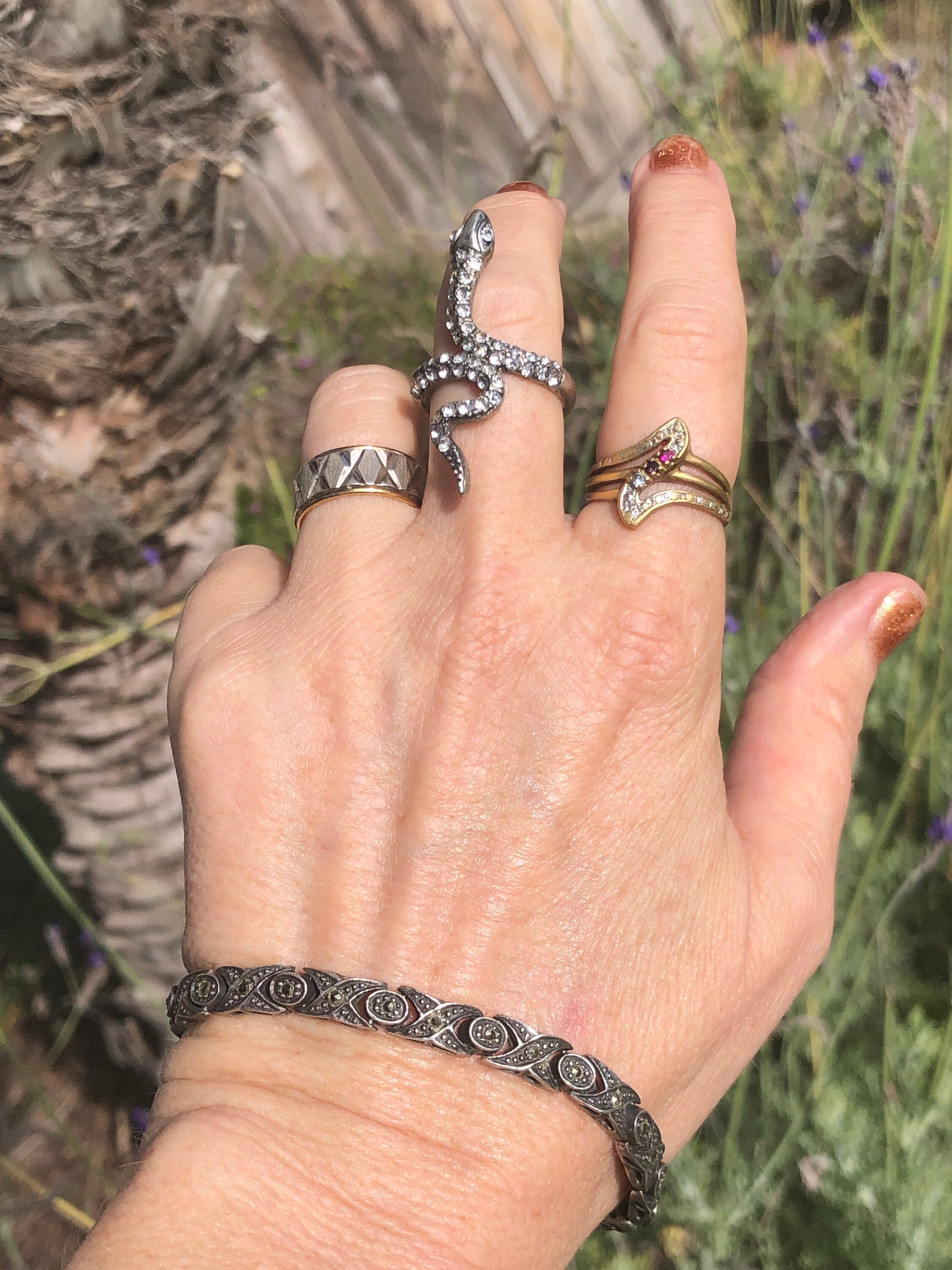 Vintage Antique Sterling Silver Marcasite Link Bracelet 925 Vintage Antique Sterling Silver Marcasite Link Bracelet 925