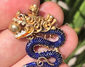 Collana Con Ciondolo Drago In Lega Smaltata - Gioiello Fantasy Per Donne E Ragazze - 2