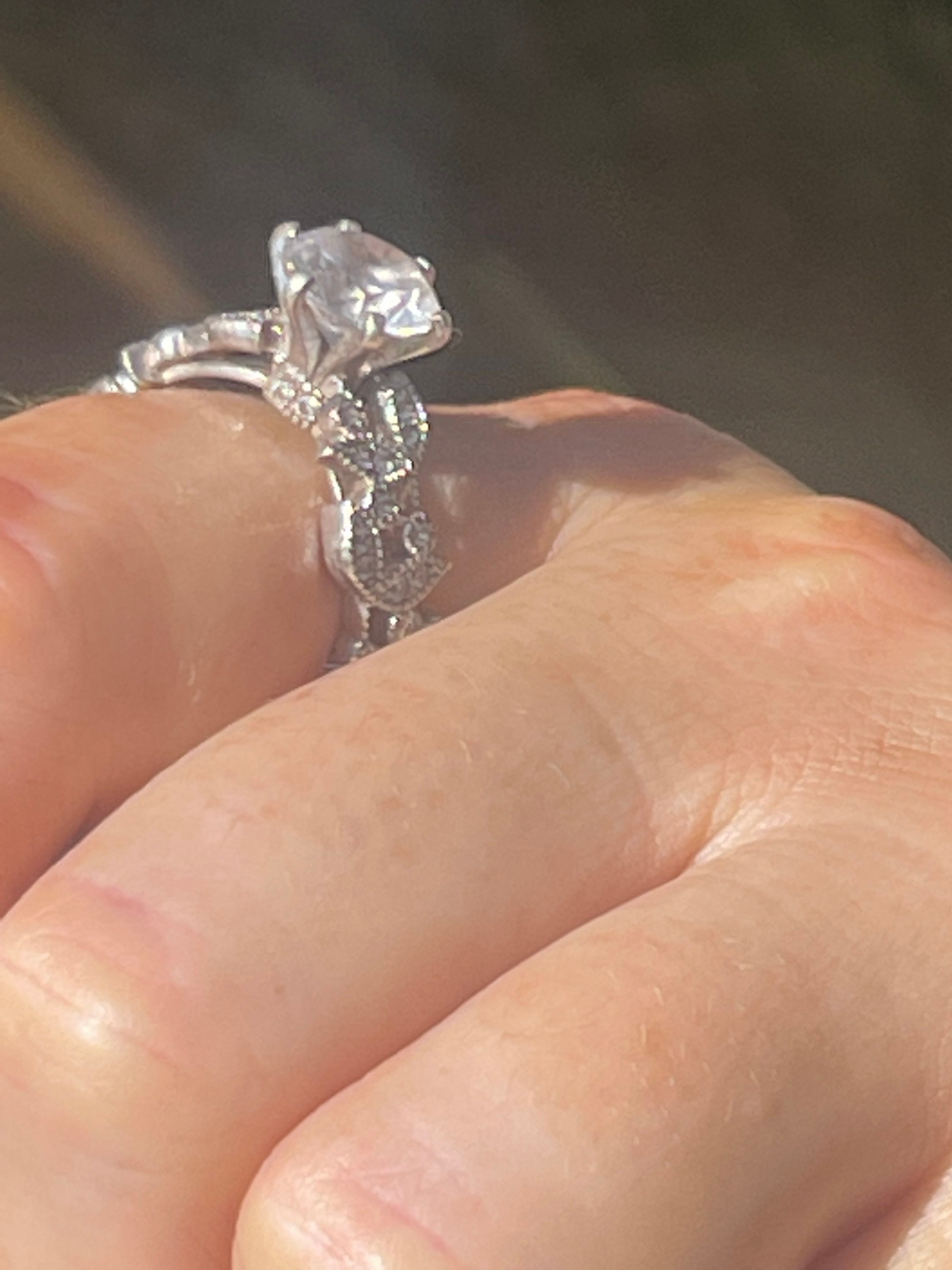 Anillo Nupcial De Plata De Ley Con Calavera Gótica Y Circonita Negra, Alianza Vintage - España