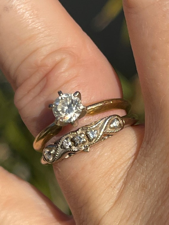 Gorgeous Vintage genuine diamond solitaire ring .… - image 6