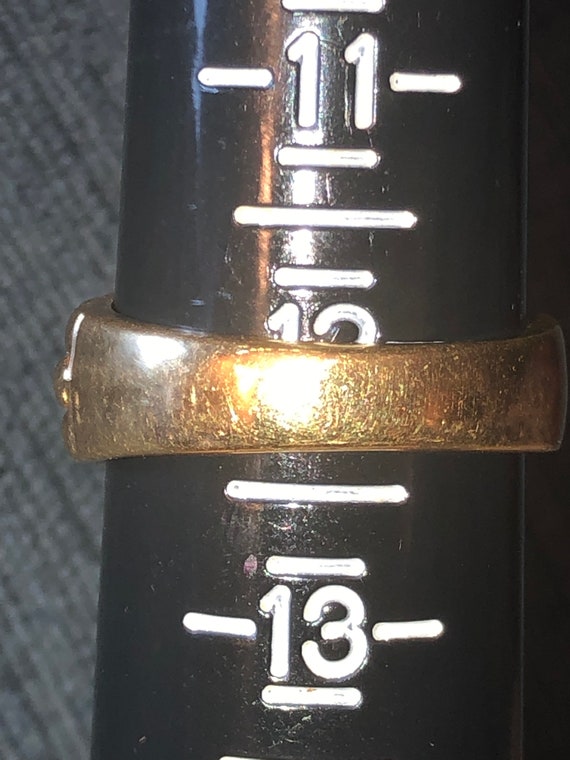 Vintage 14kt HGE Lind gold ring Size 12 mens Art … - image 4